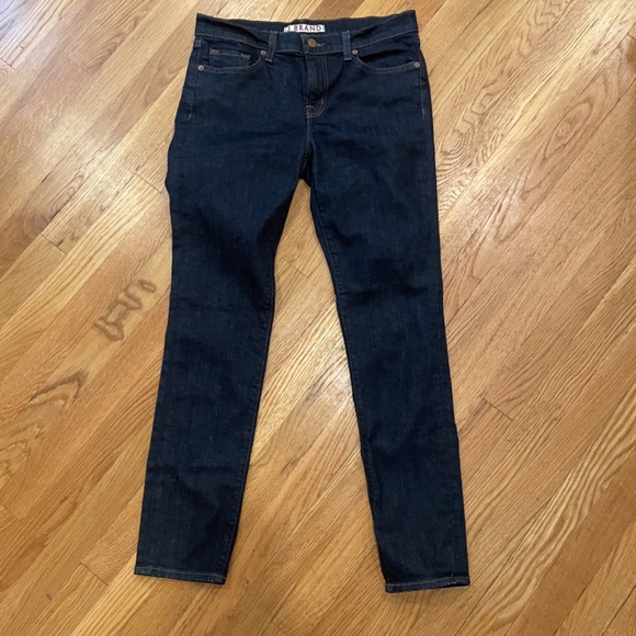 J Brand dark stretch raw denim skinny mid rise jeans 29 NWOT - Picture 2 of 6